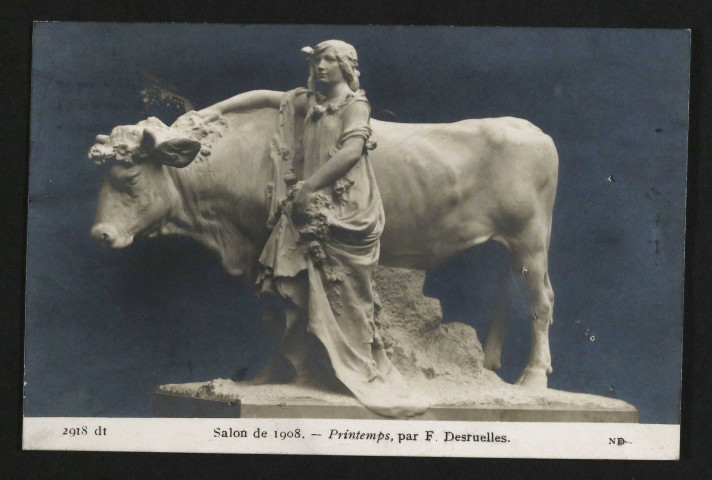 Relations avec Félix Desruelles, statuaire : photographies, correspondance.