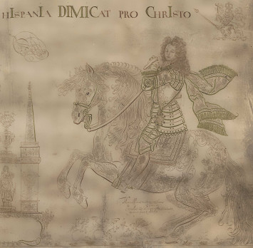 Philippe V se bat pour le Christ - Hispania dimicat pro christo - Archives municipales de Lille - 17466