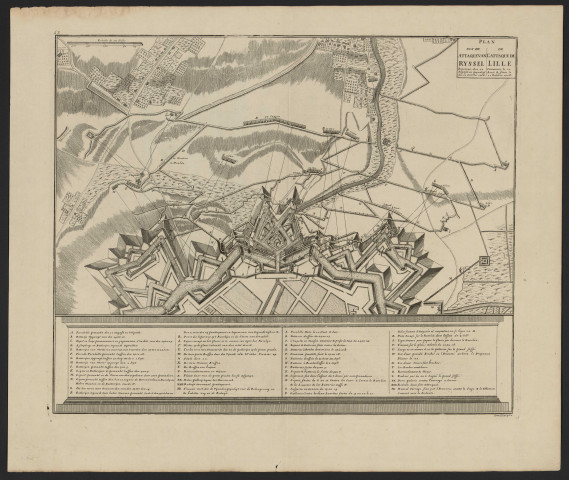 Plans de la ville et de la citadelle de Lille en 1708