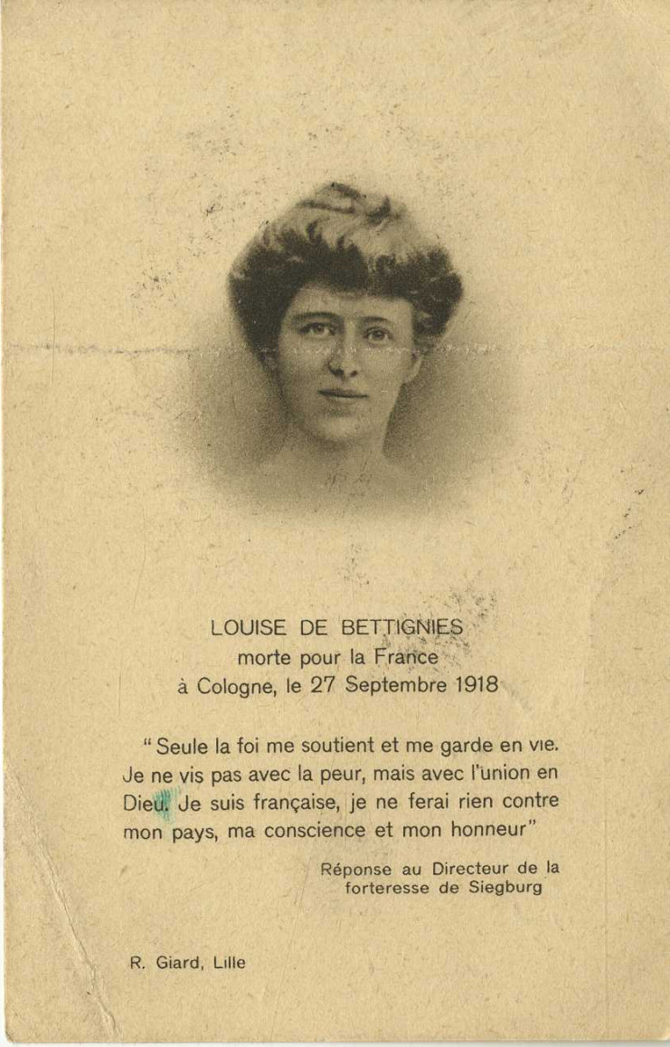 Portrait de Louise de Bettignies par R. Giard - Archives municipales de Lille – 4H77/3