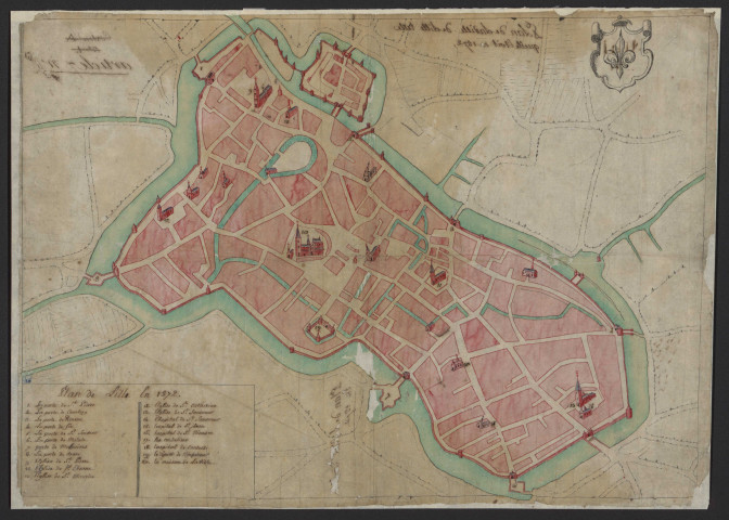 Deux plans de la ville de Lille en 1572