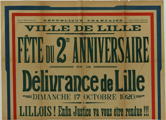 Hommages/commémorations. - Annonce d'un banquet offert au maréchal Pétain: 1 affiche