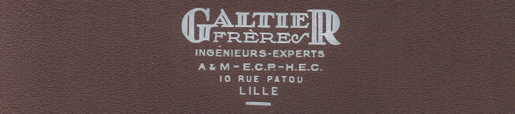 Page de couverture des "Registres Galtier" - Archives municipales de Lille - 6D/1-108