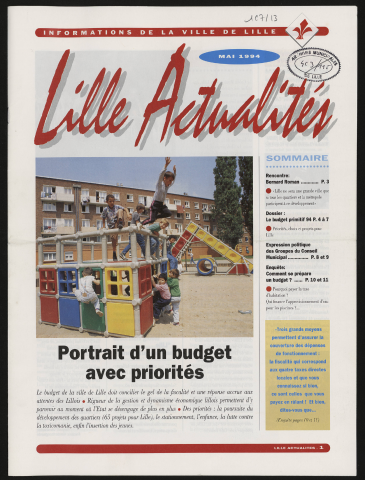 Lille Actualités - Portrait d'un budget avec priorités