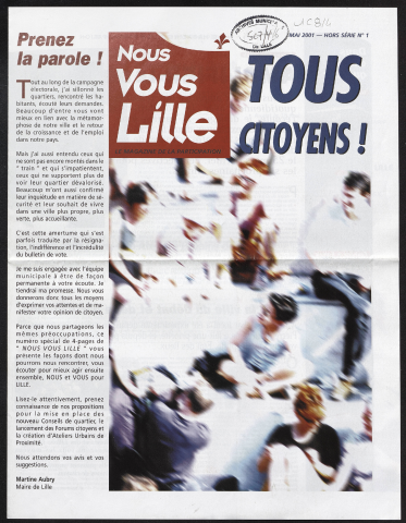 Le Journal de Lille - Nous Vous Lille, la magazine de la participation - Hors-série n°1 - Tous citoyens ! Prenez la parole !