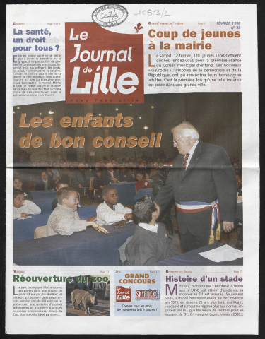 Le Journal de Lille n°39 - Les enfants de bon conseil. Coup de jeunes à la mairie