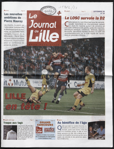 Le Journal de Lille n°34 - Lille en tête ! Le LOSC survole la D2