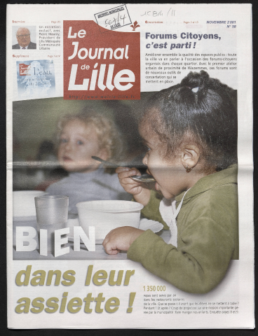 Le Journal de Lille n°58 - Bien dans leur assiette ! ; Forums Citoyens, c'est parti !