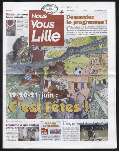 Nous Vous Lille n°21 - 19-20-21 juin : c'est fêtes ! Demandez le programme !