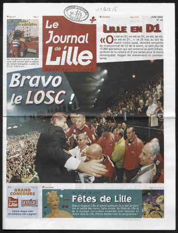 Le Journal de Lille n°43 - Bravo le LOSC ! Lille en D1