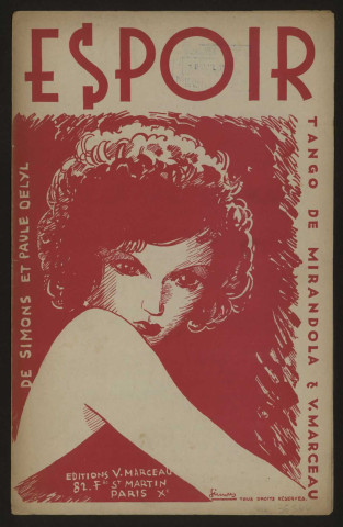 Espoir, paroles Simons et Paule Delyl, musique O. Mirandola et V. Marceau
