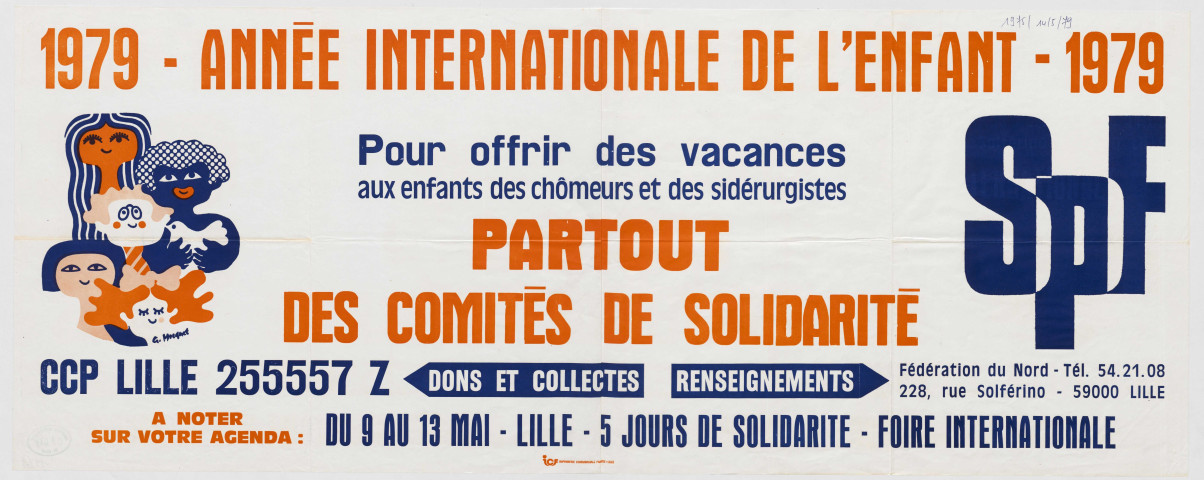 Secours Populaire Français. 5 jours de solidarité dans le cadre de l'année internationale de l'enfant.