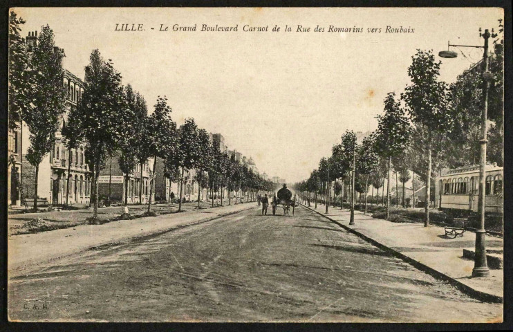 Lille. - Boulevard Carnot de la rue des Romarins.