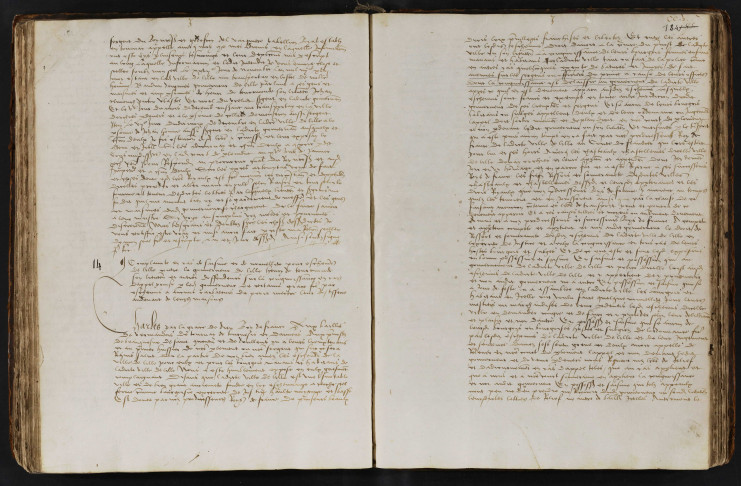 Retranscription de Lettres royaux concernant le procès des cabaretiers Maillé et Tramart dans l’affaire de la Braderie. Archives municipales de Lille - PAT/15881