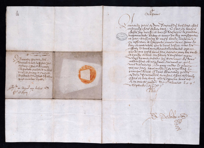 Lettres de créance pour l'archiduc Albert, nommé gouverneur des Pays-Bas (10 septembre 1597).