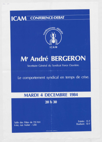 ICAM. Conférence-débat.