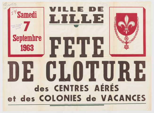 Fête de clôture des centres aérés et des colonies de vacances.