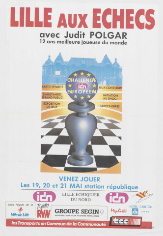 Station République. Lille aux échecs avec Judith Polgar, 12 ans, meilleure joueuse du monde.