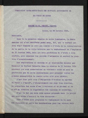 Projet de M. Delory, député