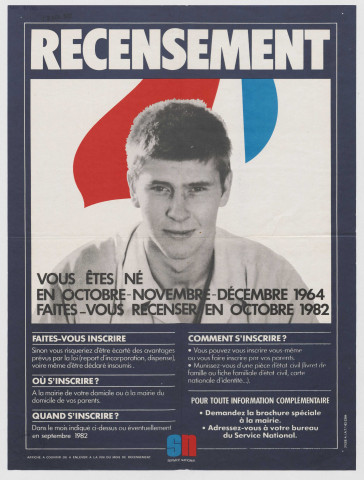 Service national. Recensement militaire.