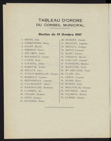 table analytique 1948