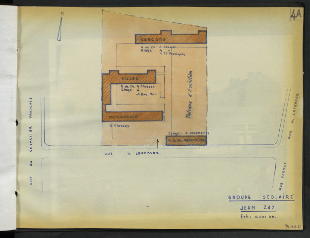 Groupe Jean Zay (écoles Alfred Rousseau, Madame de Brunschwicg, Maurice Bouchor), rue Hippolyte Lefebvre