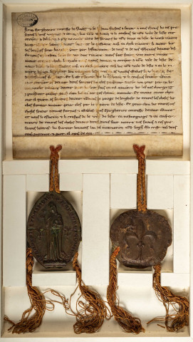 Notification par la comtesse de Flandre des conventions passées entre le Magistrat et l'Abbiette concernant la vieille rivière longeant ce couvent (mai 1267).