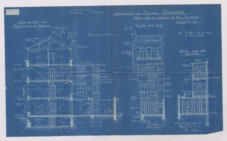 Angle 17quarter-17quinter rue de Canteleu, 1 rue nouvelle [rue d'Esquermes].
