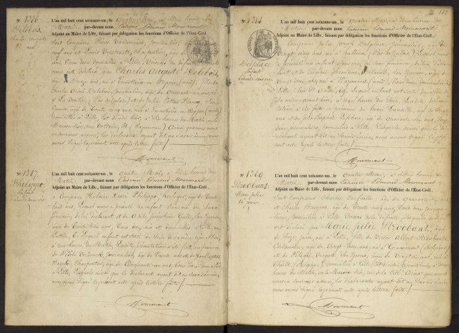 1861 du 3 mai au 31 août