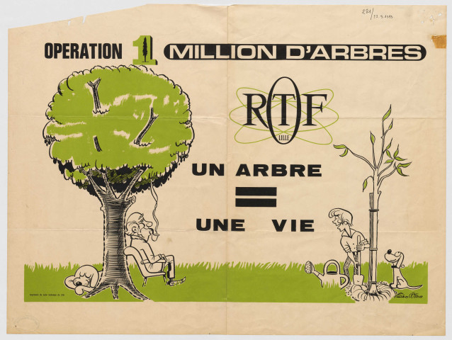 R.T.F. Opération 1 million d'arbres. Un arbre = une vie.