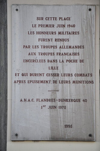 Plaque commémorative du 1er juin 1940 - Ville de Lille - Photo Julien Sylvestre/DICOM