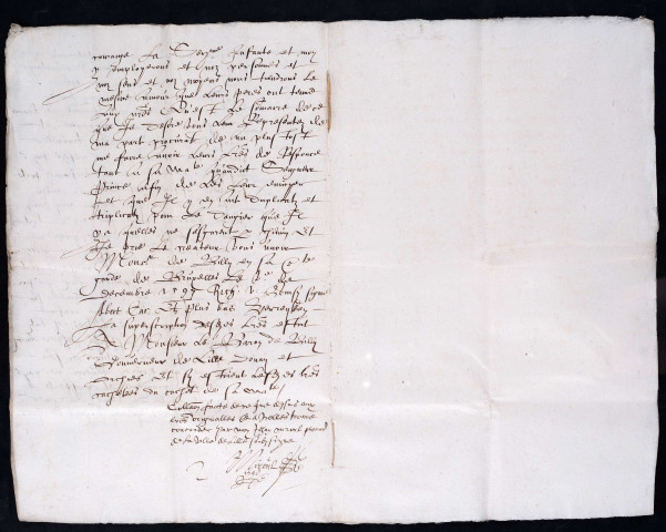 Notification au Gouverneur et aux Etals de Lille du mariage de l'archiduc Albert avec l'infante Isabelle (5 décembre 1597).