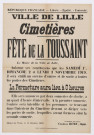 Cimetières. Fête de la Toussaint.