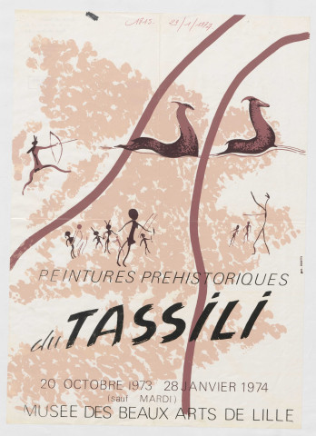 Musée des Beaux-Arts. Peintures préhistoriques du Tassili. Exposition.