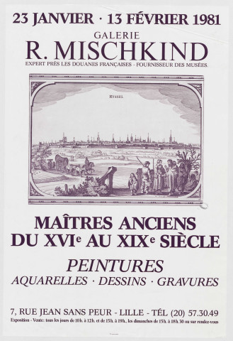 Galerie R. Mischkind. Exposition "Maîtres anciens du XVIème au XIXème".