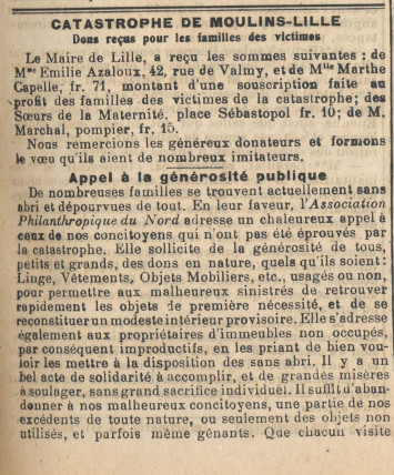 Bulletin de Lille, journal publié sous le contrôle de l’autorité allemande, numéro du 16 janvier 1916. Archives municipales de Lille - 4H/28
