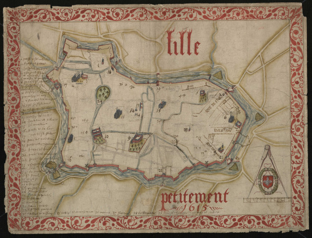 Plan de Lille en 1615 - "Lille petitement"