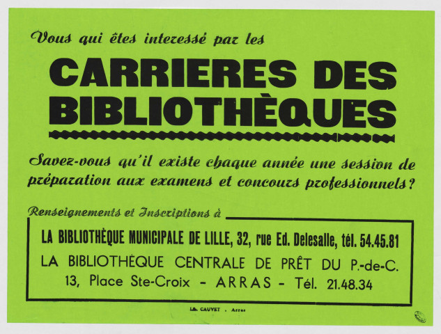 Information sur la session de préparation aux examens et concours professionnels des carrières des bibliothèques.