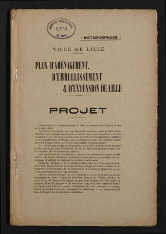 Projet "Métamorphose", mené par René Delannoy et Marcel Favier.