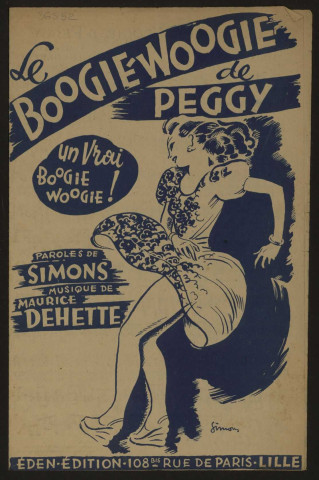 Le boogie-woogie de Peggy, paroles Simons, musique Maurice Dehette