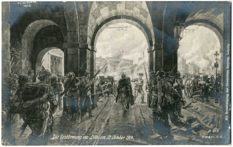 Die Erstürmung von Lille am 12 Oktober 1914 (l'attaque sur Lille, le 12 octobre 1914)