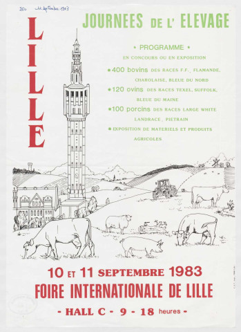 Foire internationale de Lille. Journées de l'élevage et exposition de matériels et produits agricoles