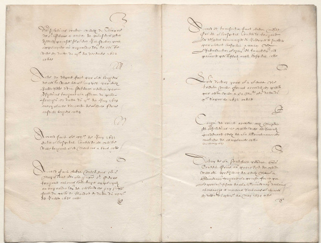Inventaire des archives de la Trésorerie de la ville de Lille, par Alard Cuvillon, écuyer, procureur de la ville (30 septembre 1643).