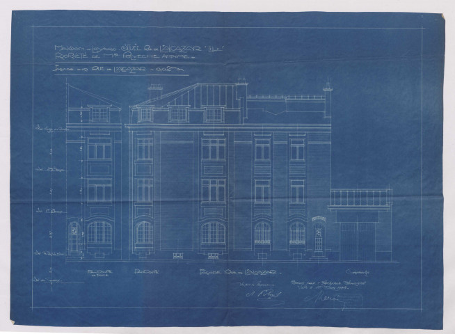 Angle 18 rue du Becquerel, 64 rue de l'Alcazar.