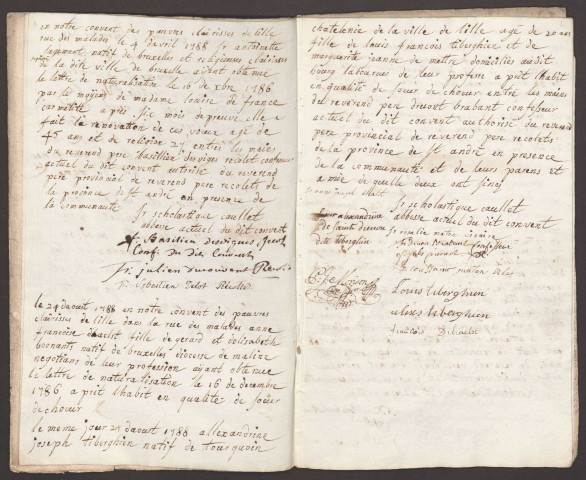 Pauvres Clarisses de Lille : vêtures