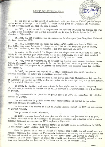 Présentation des plantes et inauguration de la serre d'exposition.