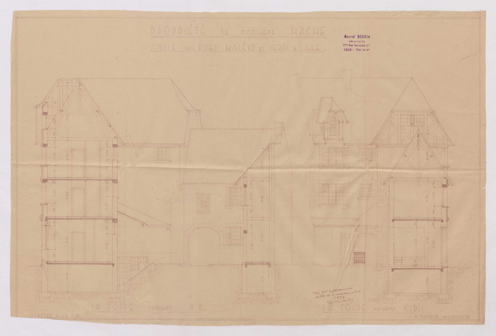 Angle 17 rue Halévy, 2 rue Verdi.