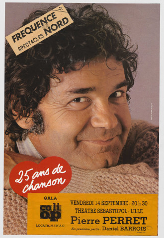 Théâtre Sébastopol. Pierre Perret. 25 ans de chansons.