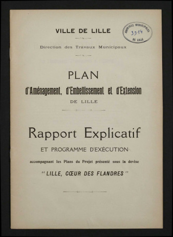 Projet "Lille, cœur des Flandres", mené par Greber et Cordonnier fils.