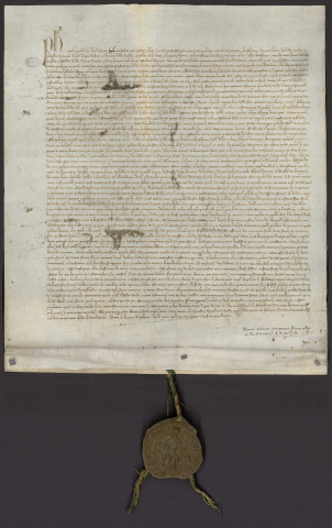 Homologation par Philippe VI de l'accord entre les villes de Flandre et la Châtellenie de Lille pour le paiement de l'amende imposée aux rebelles (mai 1339).